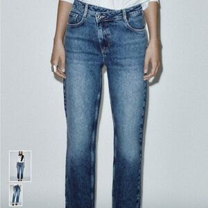 Zara Denim Blue Cropped Jeans